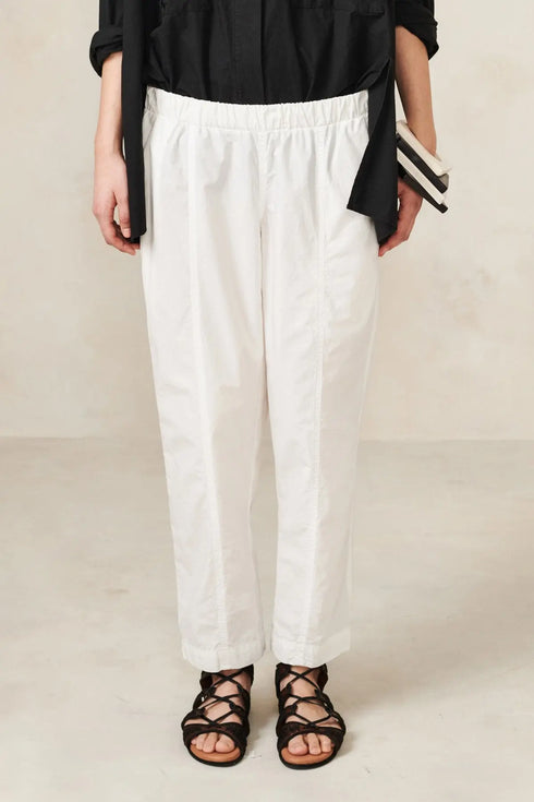 Poplin Cropped Pull on Full Pant Urban Zen